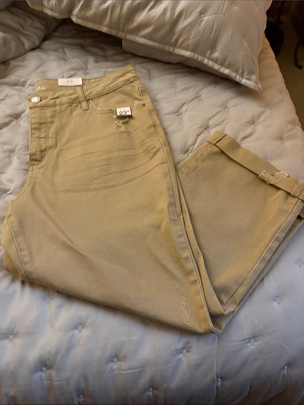 Time and Tru Straight Leg Jeans in Khaki